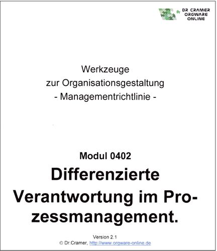Differenzierte Verantwortung im Prozessmanagement. Managementrichtlinie