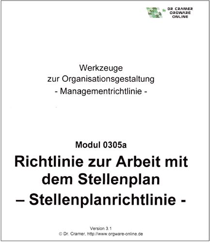 Arbeit mit dem Stellenplan. Managementrichtlinie