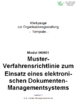 Muster-Verfahrensrichtlinie zum Einsatz eines elektronischen Dokumentenmanagementsystems. Template