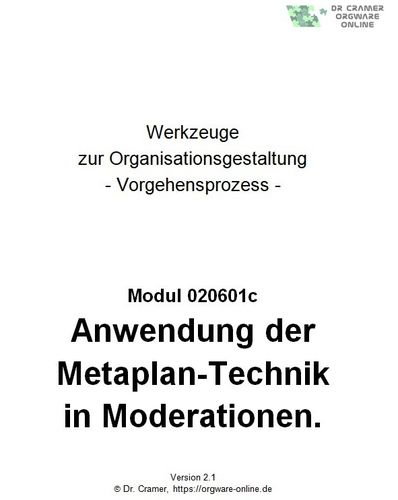 Anwendung der Metaplan-Technik in Moderationen